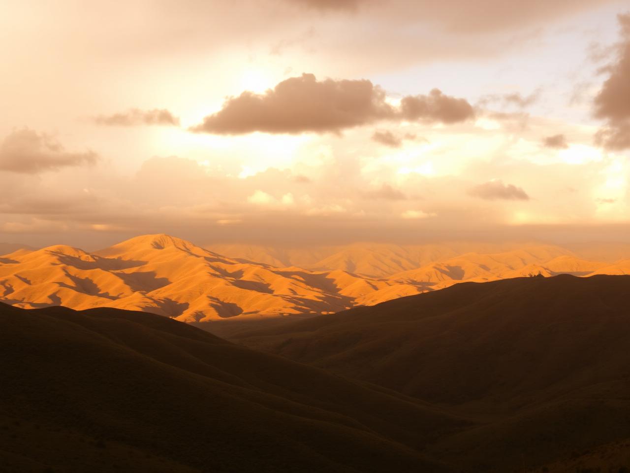 Eswatini mountains at sunset