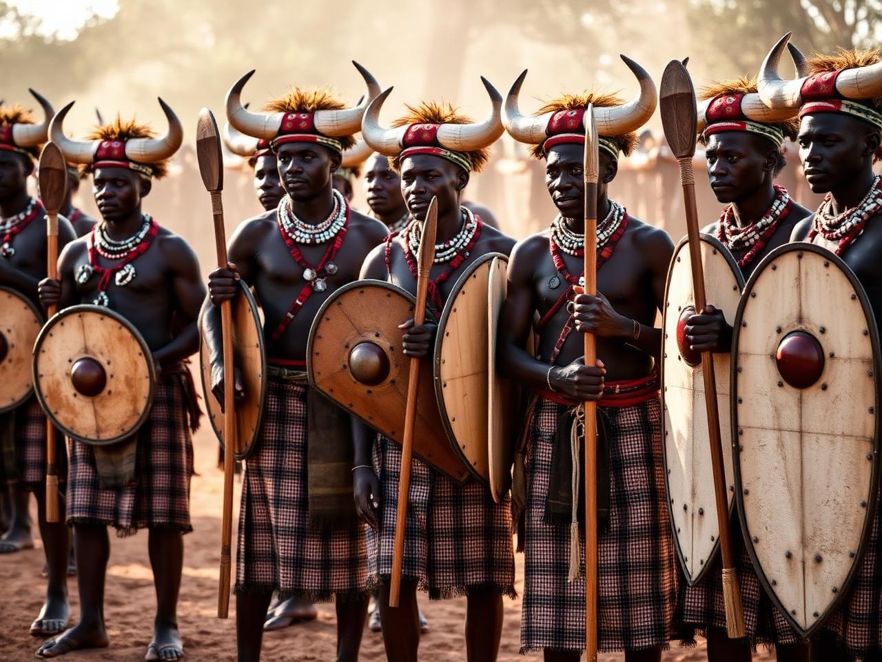 Warriors in regalia